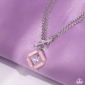 Compass Cadenza - Pink Necklace