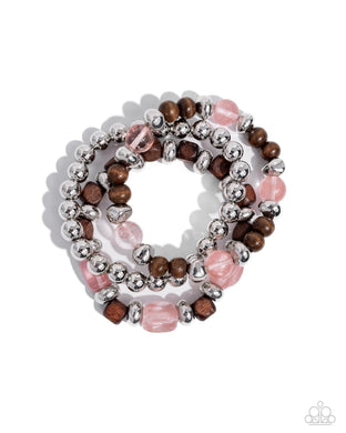 DIVERSIFIED Wood - Pink Bracelets