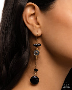 Blissful Balance - Black Earrings