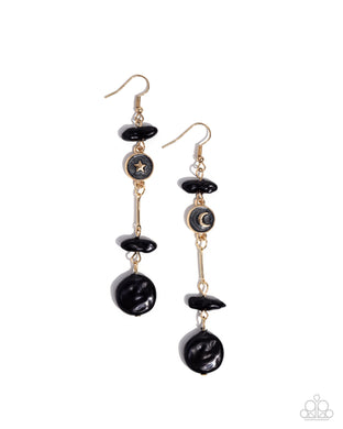 Blissful Balance - Black Earrings