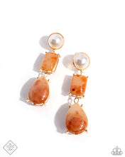 Load image into Gallery viewer, Marbled Masterpiece - Orange Post Earrings