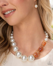 Load image into Gallery viewer, Marbled Moment - Orange Necklace