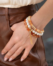 Load image into Gallery viewer, Marbled Mirage - Orange Stretchy Bracelets