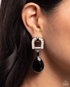 In ARCHING Order - Black Post Earrings