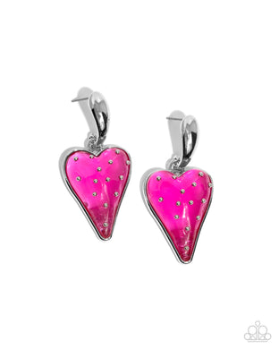 Glossy Goodwill - Pink Post Earrings