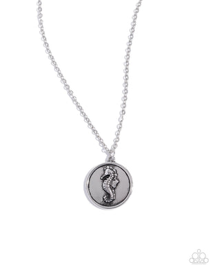 Seahorse Solo - Silver Necklace