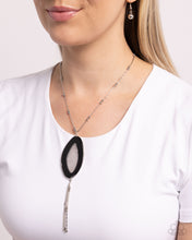 Load image into Gallery viewer, Geode Gamble - Black Necklace