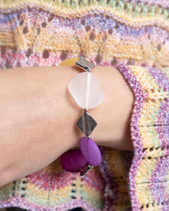 Reflective Ratio - Purple Stretchy Bracelet