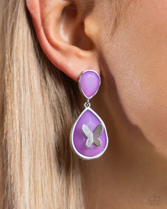 BRIGHT This Sway - Purple Post Earrings