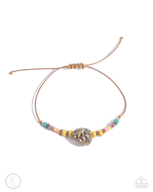 Break the SHELL - Yellow Sliding Knot Anklet