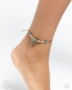 Break the SHELL - Yellow Sliding Knot Anklet