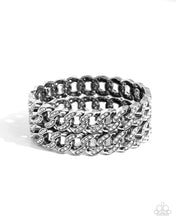 Load image into Gallery viewer, Braided Bandit - White Hinged Bracelet