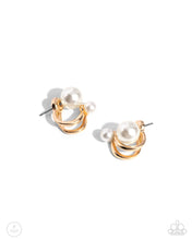 Load image into Gallery viewer, Sophisticated Socialite - Gold Double-Sided Post Earrings