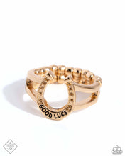 Load image into Gallery viewer, Luck Be A LEADER - Gold Ring