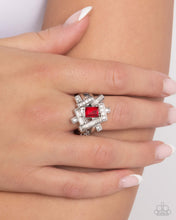 Load image into Gallery viewer, Tastefully Tilted - Red Dainty Ring