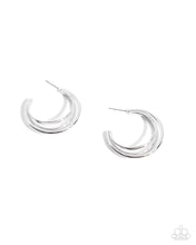 Load image into Gallery viewer, Curly Charisma - Silver Hoop Earrings