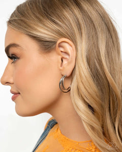 Curly Charisma - Silver Hoop Earrings