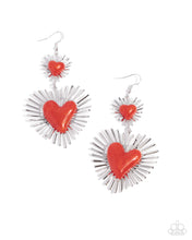 Load image into Gallery viewer, Sunburst Sweethearts - Red Earrings