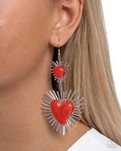 Load image into Gallery viewer, Sunburst Sweethearts - Red Earrings