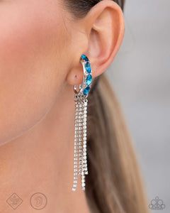 Feminine Fascination - Blue Illusion Cuff Earrings