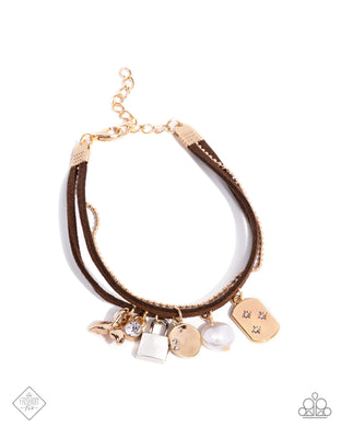 Serendipitous Suede - Brown Bracelet