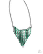 Load image into Gallery viewer, Fashionable Fringe - Green Necklace