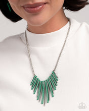 Load image into Gallery viewer, Fashionable Fringe - Green Necklace