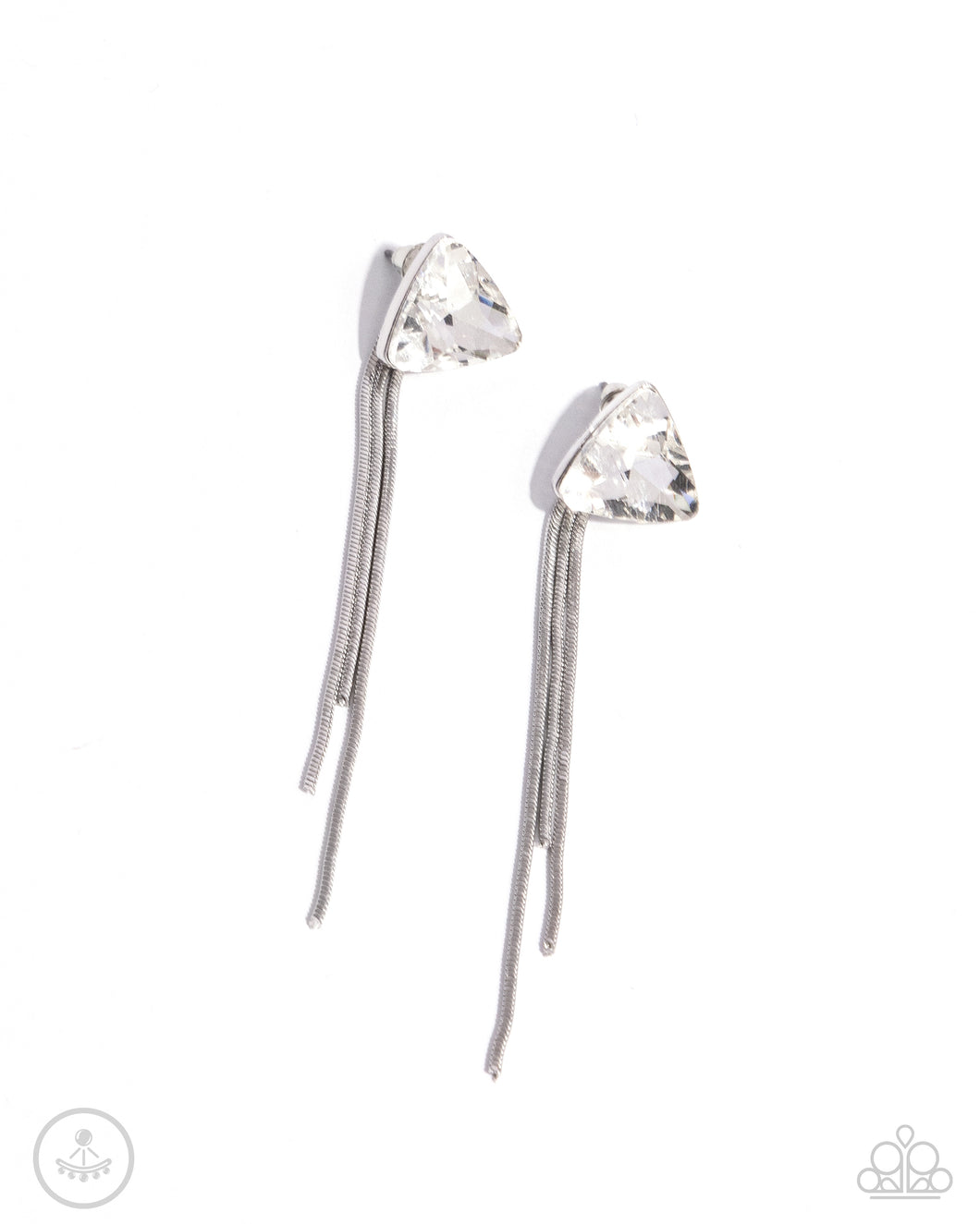 Candescent Class - White Double-Sided Post Earrings