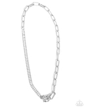 Load image into Gallery viewer, Mismatched Monarchy - White Toggle Closure Necklace