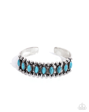 Beautiful Badlands - Blue Cuff Bracelet