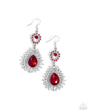 Load image into Gallery viewer, Teardrop Traveler - Red Earrings