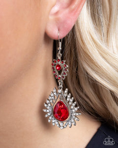 Teardrop Traveler - Red Earrings