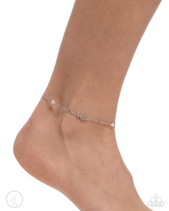 Ladylike Loop - White Anklet