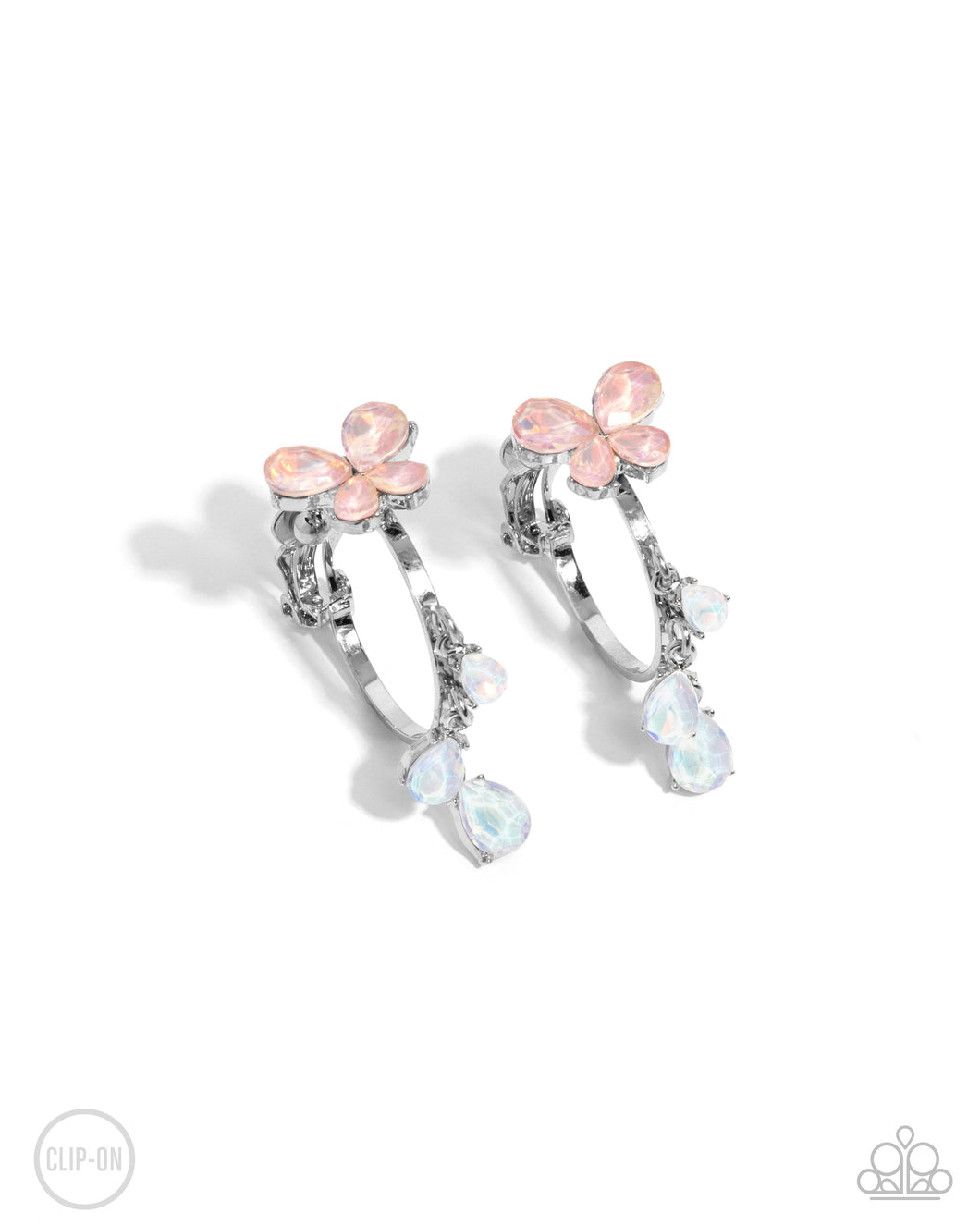 Fairy Fantasy - Orange Clip-On Earrings