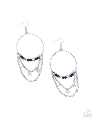 Fearless Fringe - Black Earrings