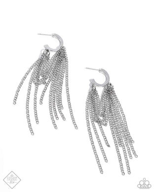 Copious Caliber - Silver Hoop Earrings