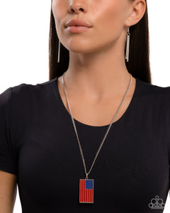 Patriotic Pendant - Red Necklace