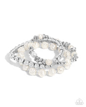 Load image into Gallery viewer, Fair Florals - White Stretchy Bracelets