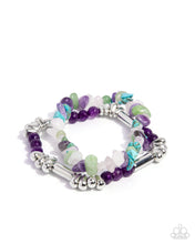 Load image into Gallery viewer, Stony Sequence - Purple Stretchy Bracelets