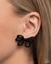 Load image into Gallery viewer, Opera Fanatic - Black Post Earrings