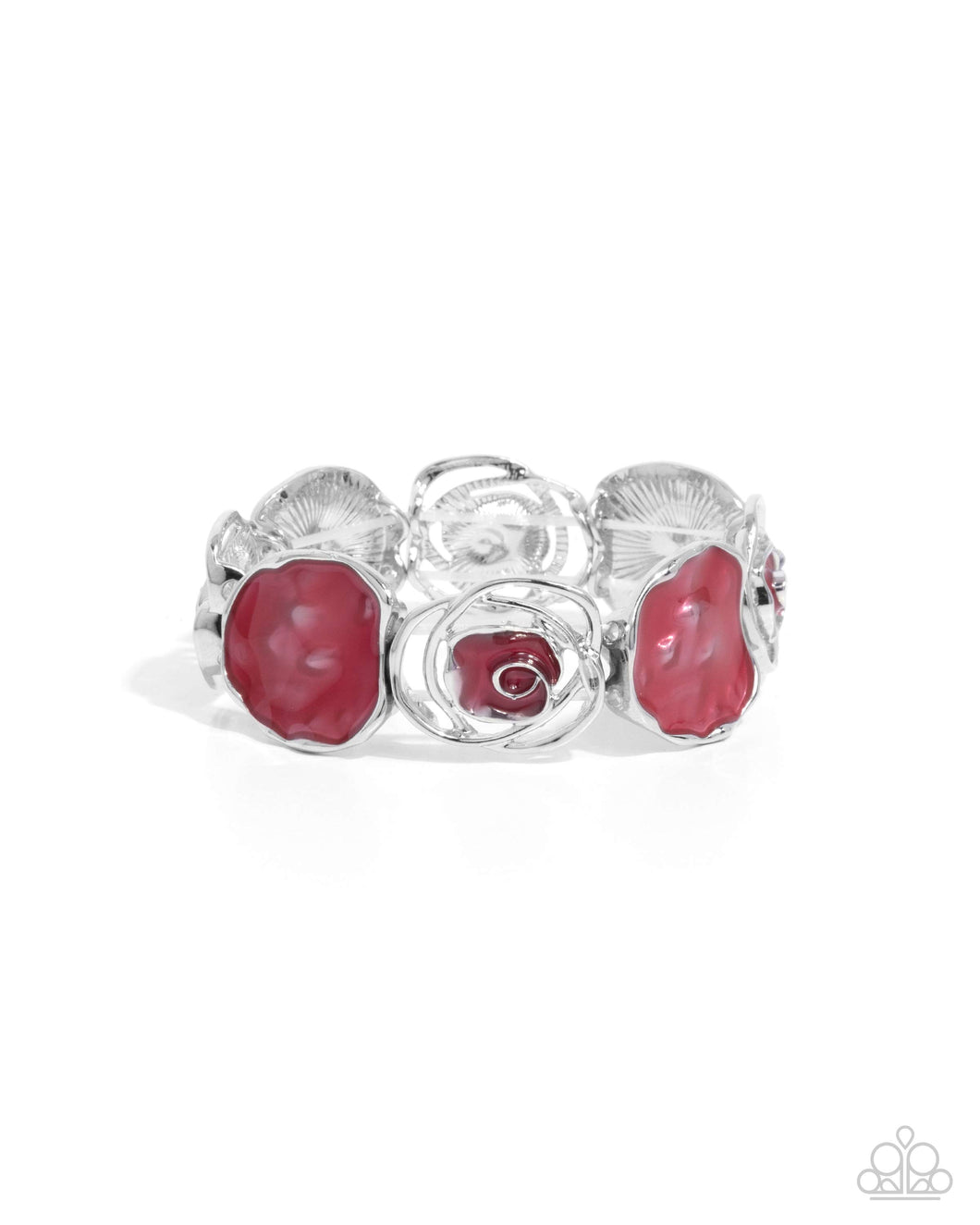 Rosy Rubato - Red Stretchy Bracelet