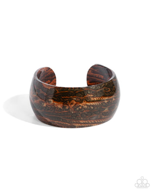 Radical Rendezvous - Brown Cuff Bracelet