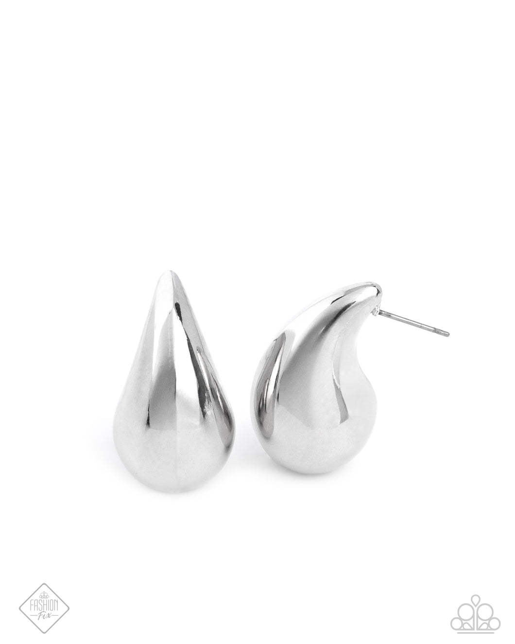 Raindrop Reveal - Silver Post Earrings