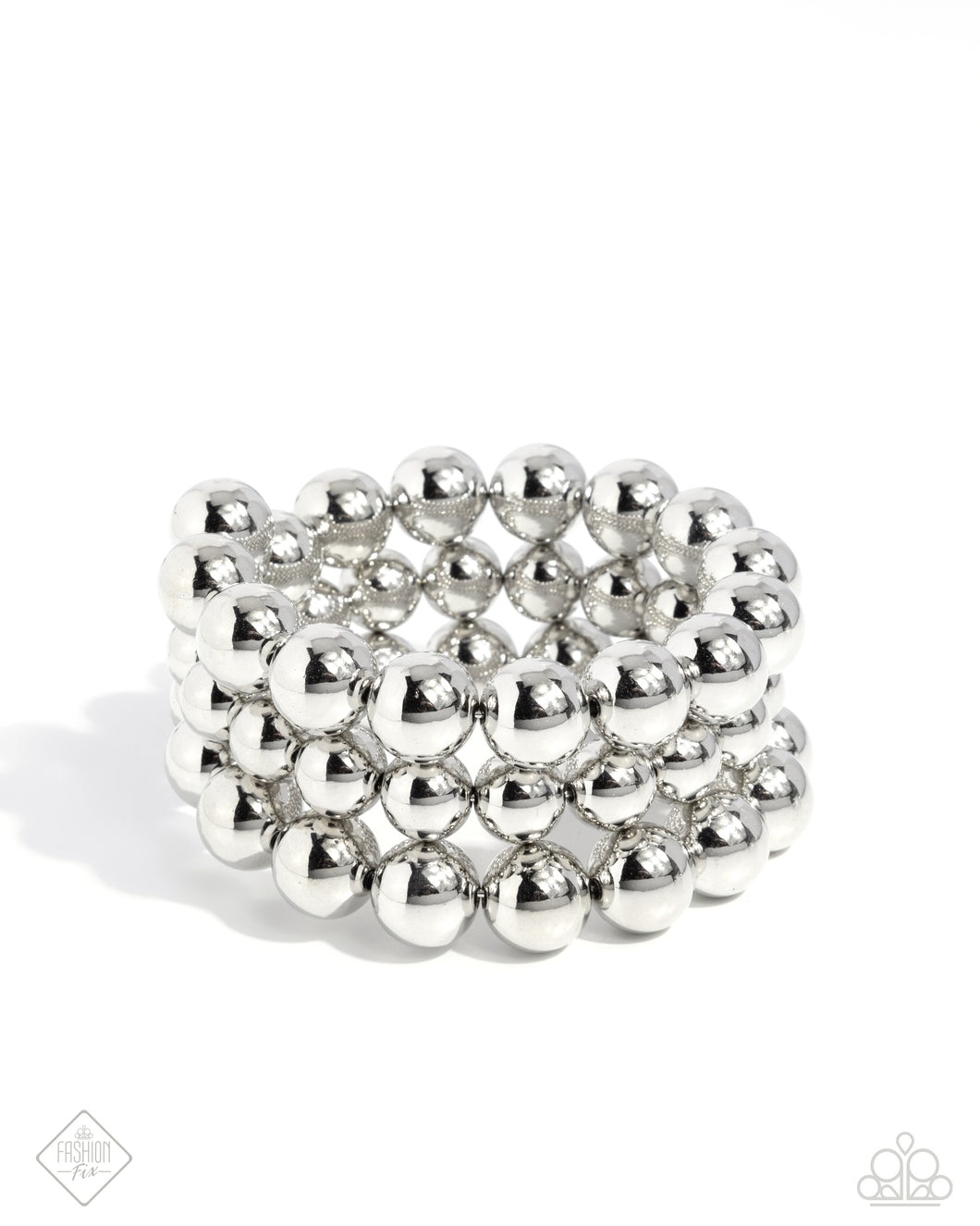 Refreshing Raindrops - Silver Coil Bracelet