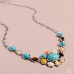 Enigmatic Ease - Blue Necklace