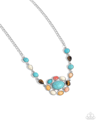 Enigmatic Ease - Blue Necklace