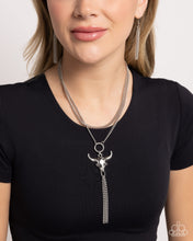 Load image into Gallery viewer, Layered Longhorn - Silver Necklace