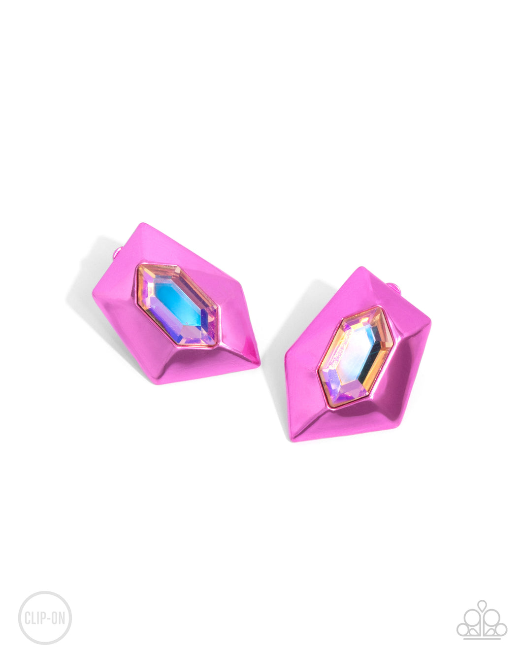 Dauntless Detail - Pink Clip-On Earrings