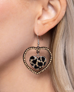 Leopard Love - Black Earrings