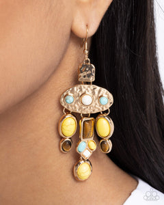 Inspired Interval - Yellow Earrings